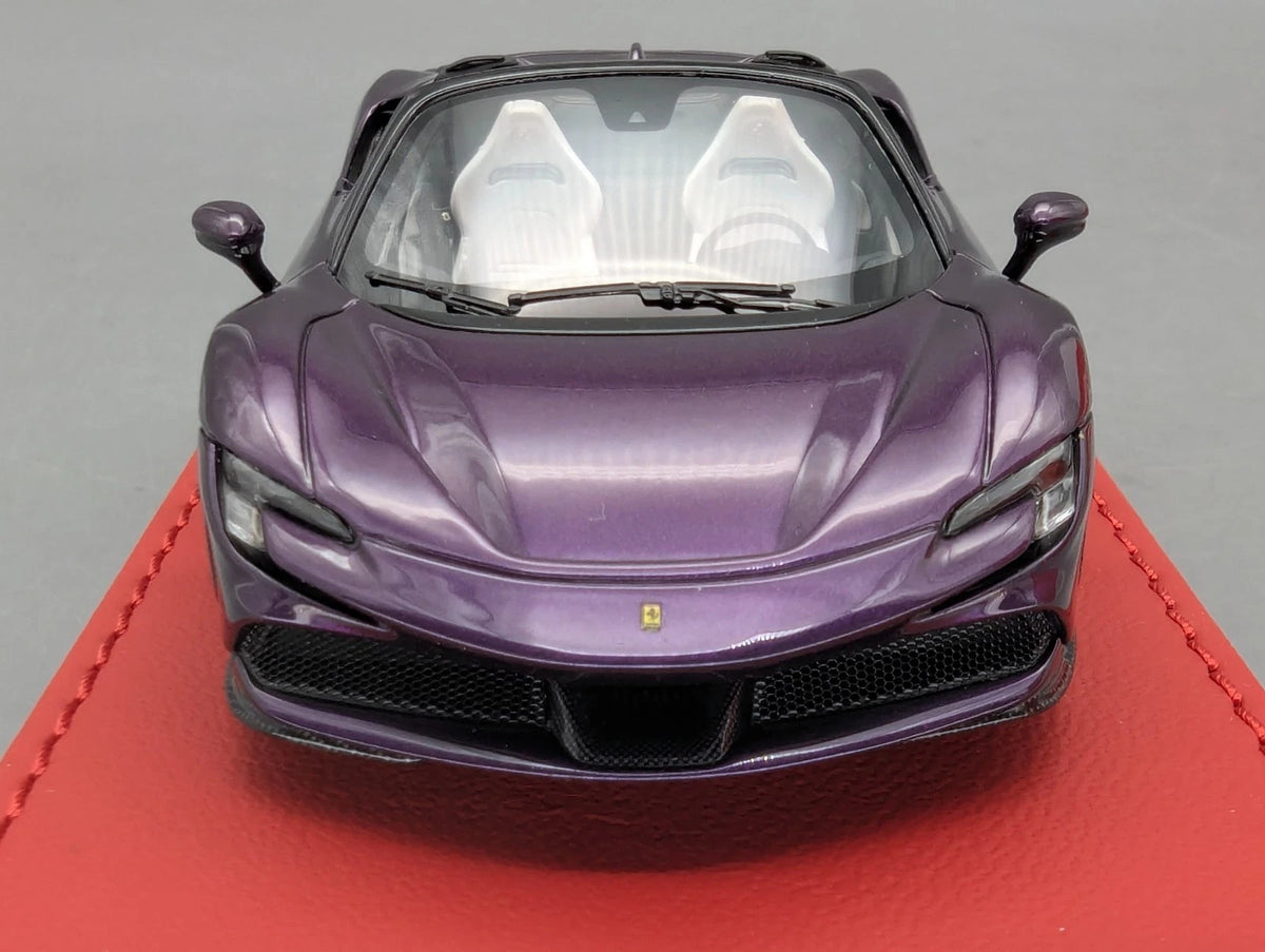 Modellautos 1:43 BBR CALSITO Ferrari SF90 Spider Ltd 12/20 Viola Hong Kong OVP