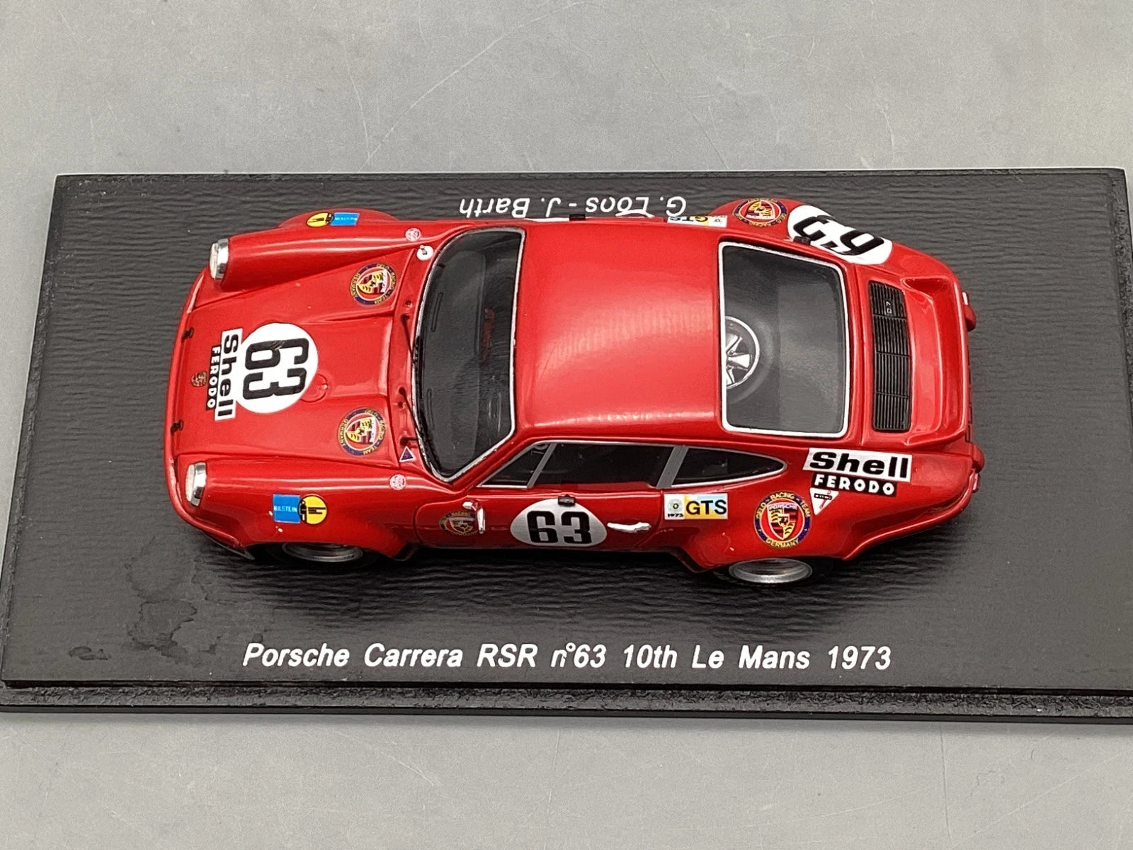 Modellautos 1:43 Spark Porsche Carrera RSR Le Mans 1973 #63 mit OVP