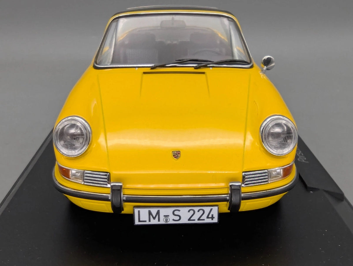 Modellautos 1:18 Norev Porsche 911 E Targa 1969 Gelb mit OVP
