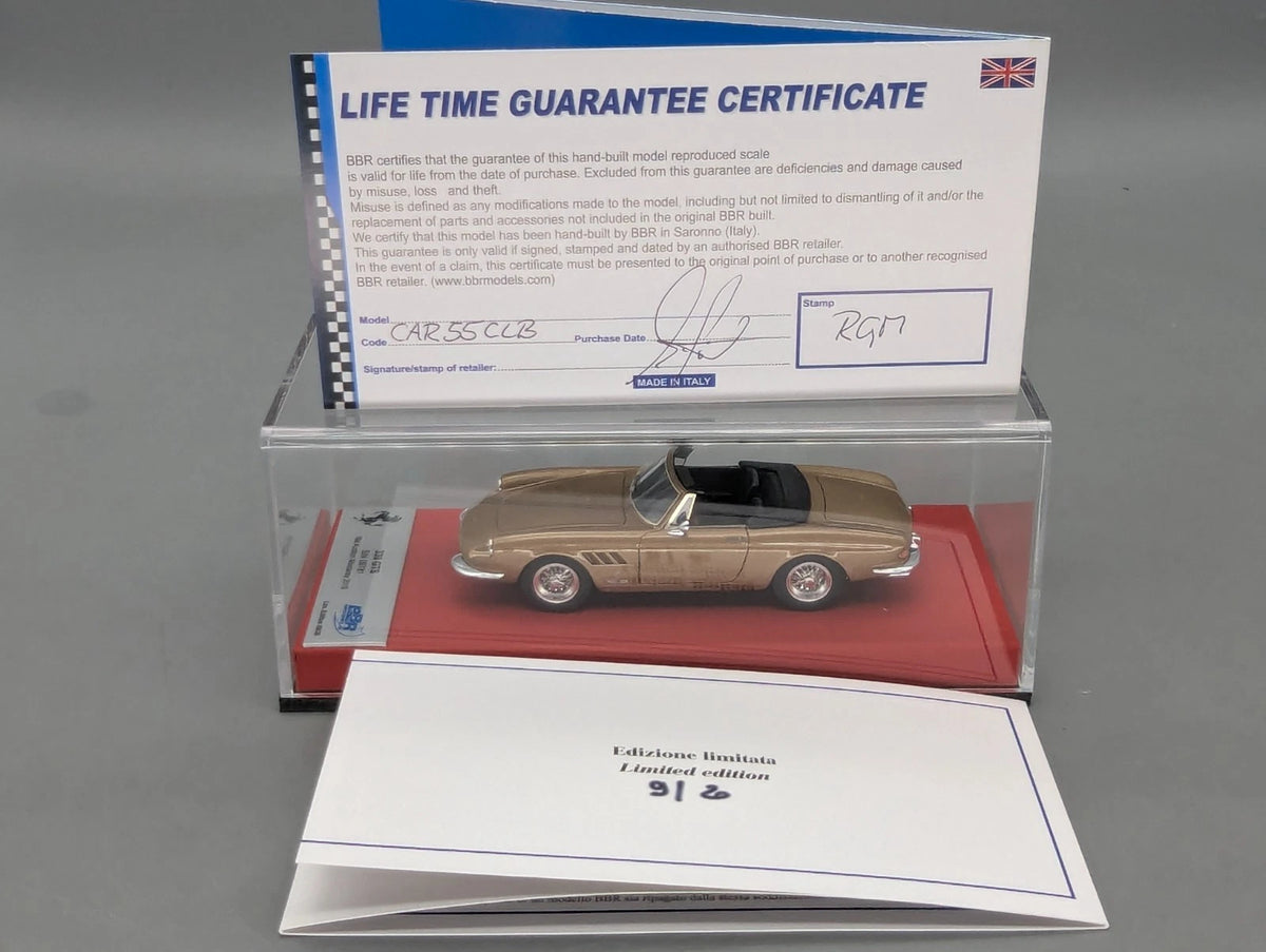 Modellautos 1:43 BBR Ferrari 330 GTS S/N 09781 Auction 2015 Limited 09/20 OVP
