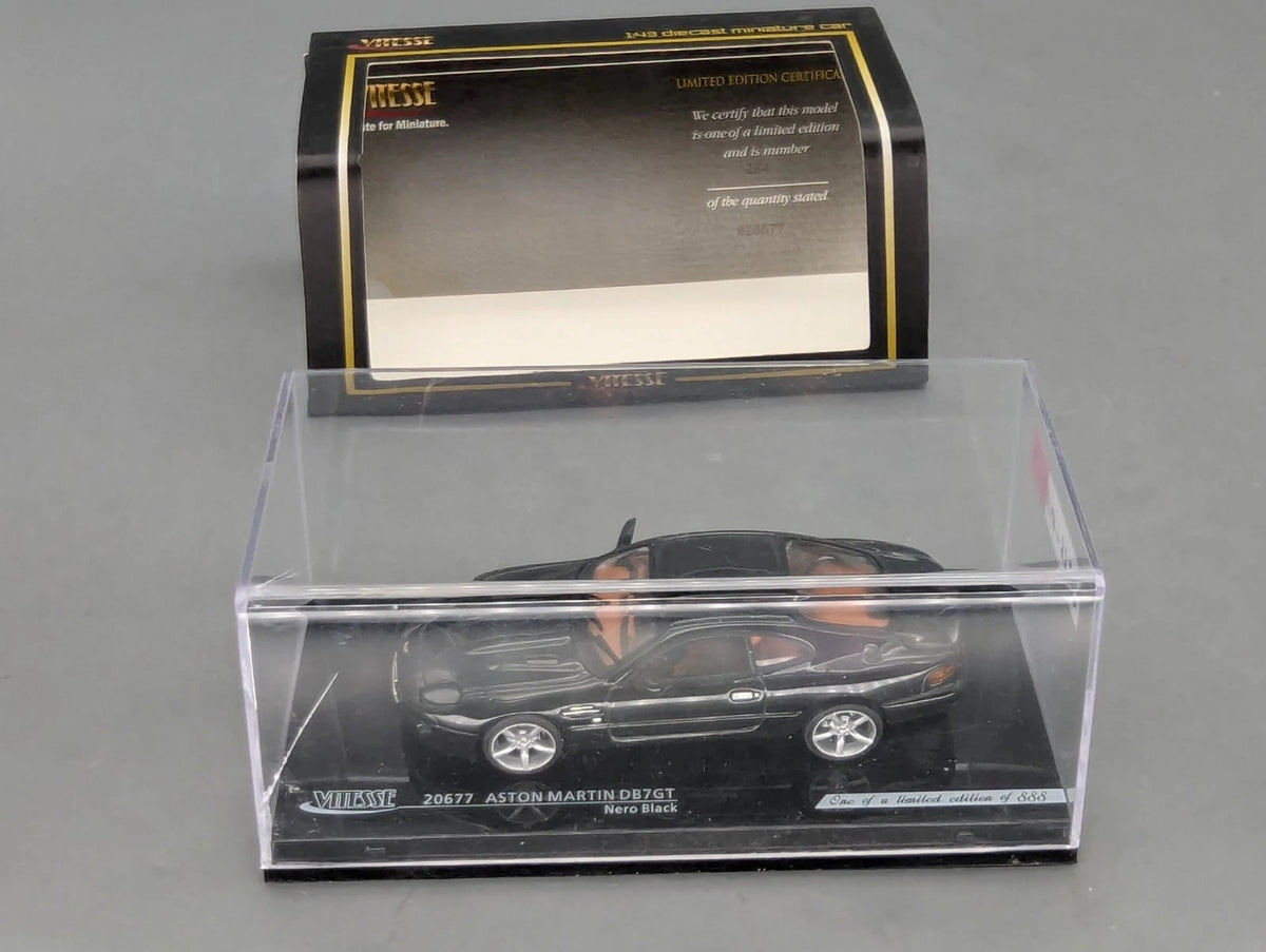Modellautos 1:43 Vitesse Aston Martin DB7GT Nero BlackOVP