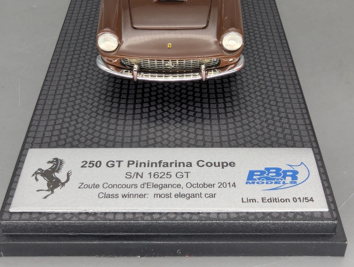 Modellautos 1:43 BBR Ferrari 250 GT Pininfarina Coupe S/N 1625 GT 01/54 mit OVP