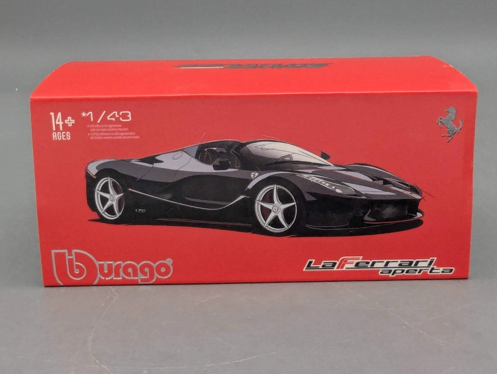 Modellautos 1:43 Bburago Ferrari LaFerrari Aperta Schwarz mit OVP