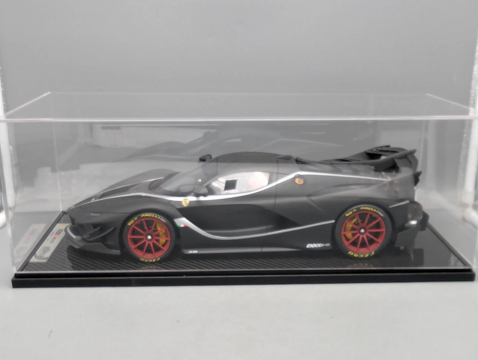 Modellautos 1:12 BBR Ferrari FXX-K EVO Matt Black Ltd 01/01 Vitrine OVP