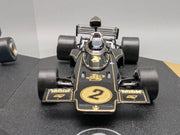Modellautos 1:43 Quartzo Lotus 72E German GP 1974 #2 Jacky Ickx mit Vitrine