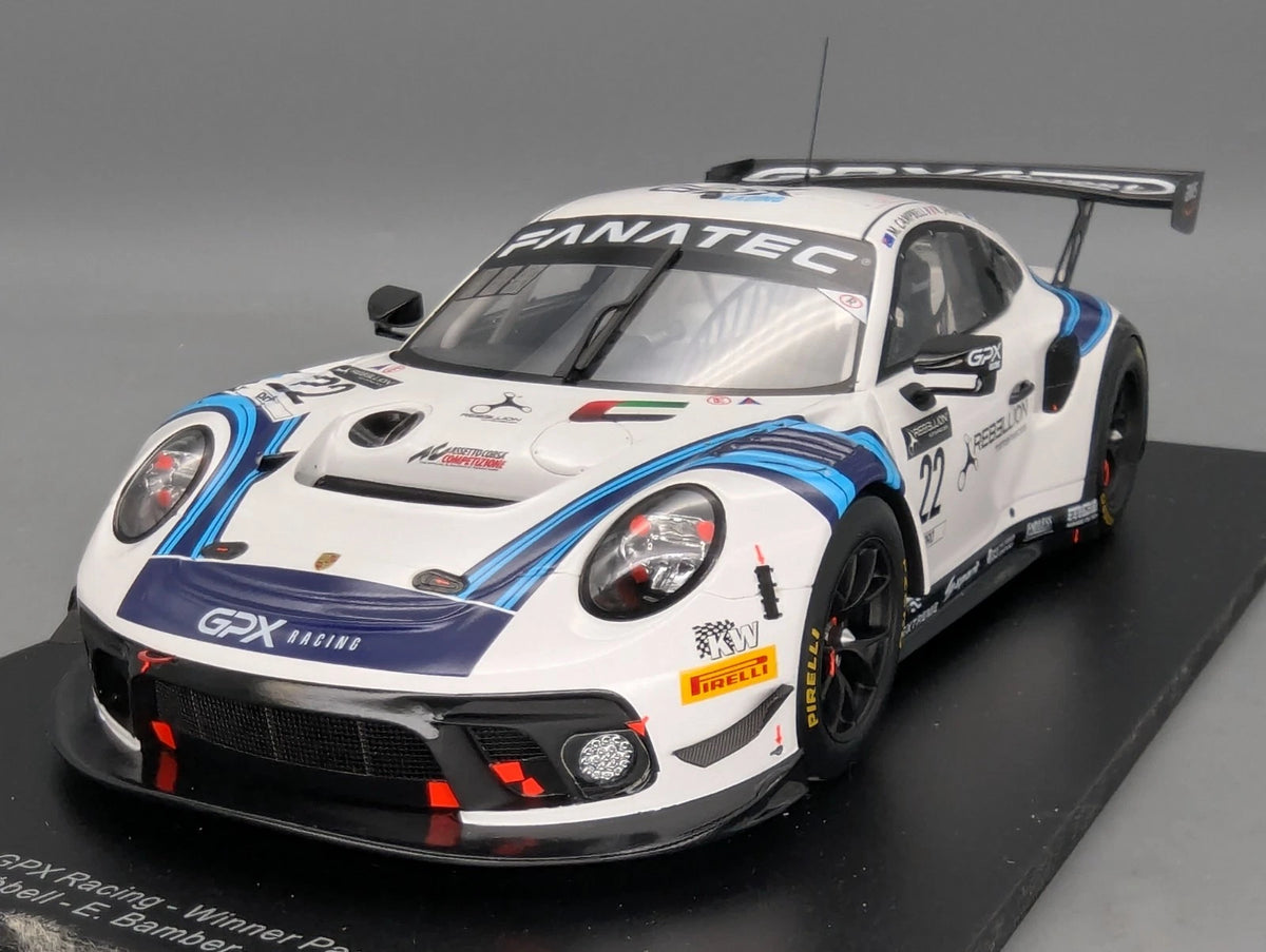 Modellautos 1:18 Spark 18SP129 Porsche 911 GT3 R WINNER 1000km 2021 #22 mit OVP