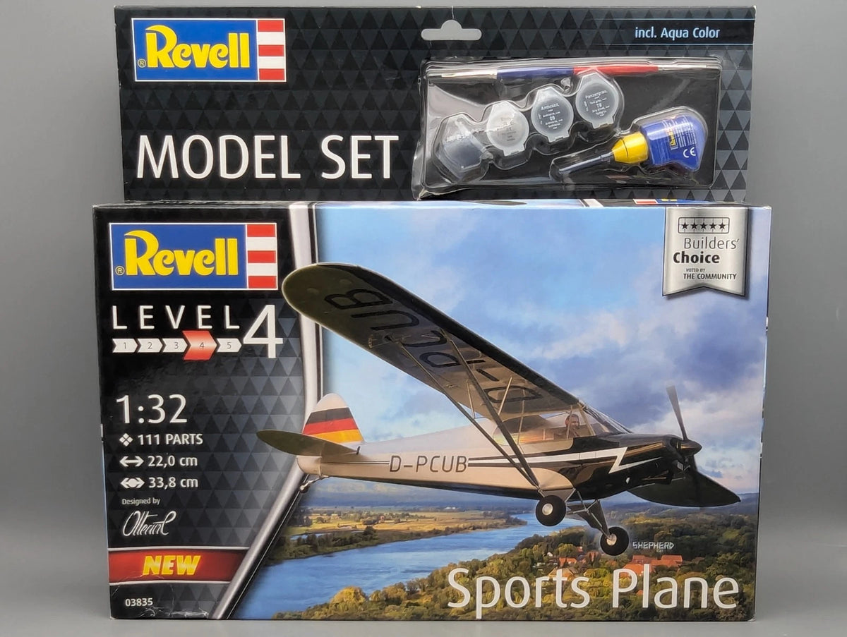 Flugzeug Modell Bausatz 1:32 Revell 03835 Sports Plane mit Farben mit OVP