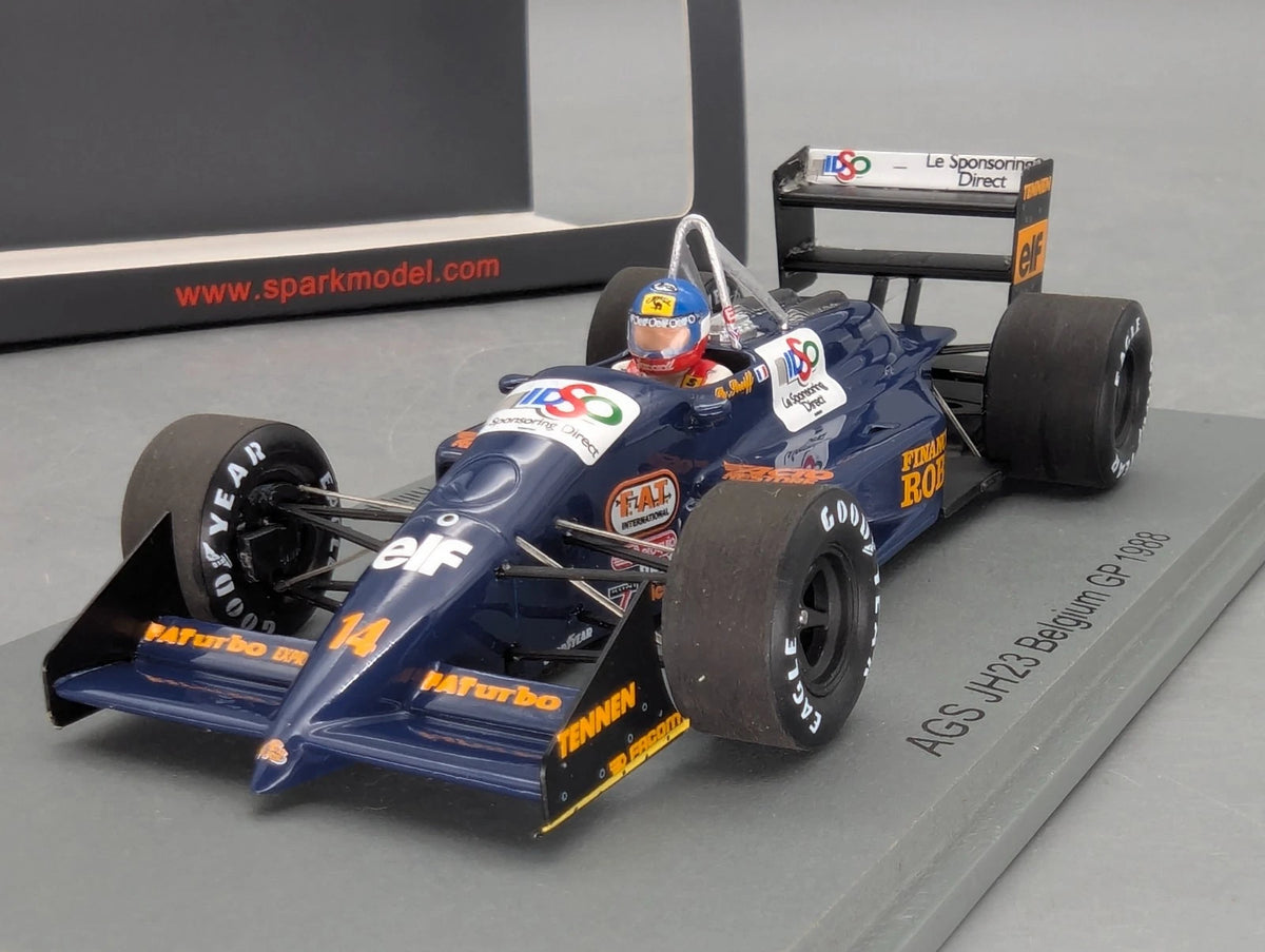 Modellautos 1:43 Spark S7246 AGS JH23 Belgium GP 1988 #14  P. Streiff OVP
