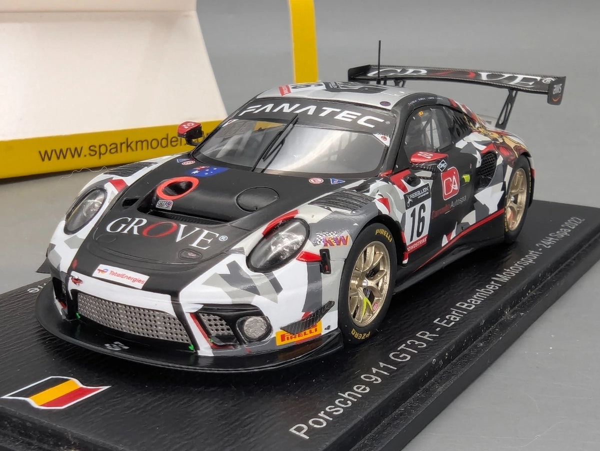 Modellautos 1:43 Spark SB530 Porsche 911 GT3 R 24h Spa 2022 Earl Bamber #16 OVP