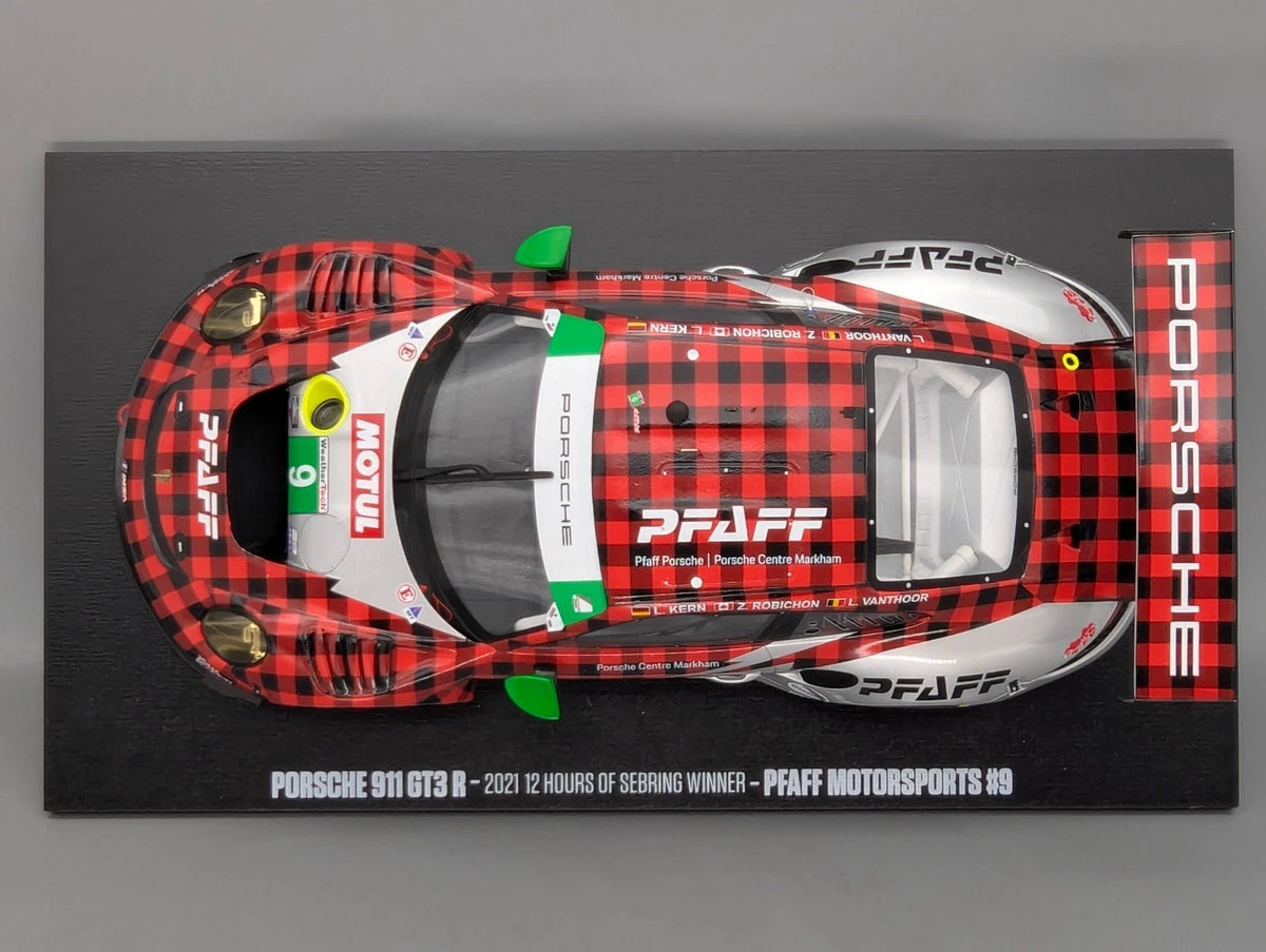 Modellautos 1:18 Spark Porsche 911 GT3 R WINNER 12h Sebring 2021 Pfaff #9 OVP