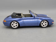 Modellautos 1:18 Bburago Porsche 911 Carrera Cabriolet 1993 Blau Met mit Vitrine