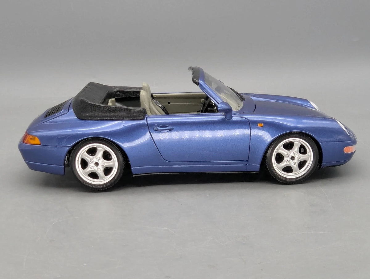 Modellautos 1:18 Bburago Porsche 911 Carrera Cabriolet 1993 Blau Met mit Vitrine