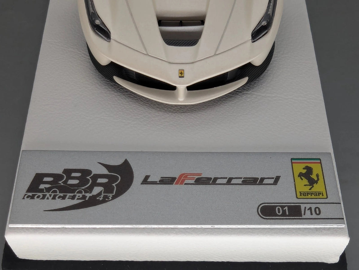 Modellautos 1:43 BBR Concept43 Ferrari LaFerrari Matt Italian Weiß Ltd 01/10 OVP