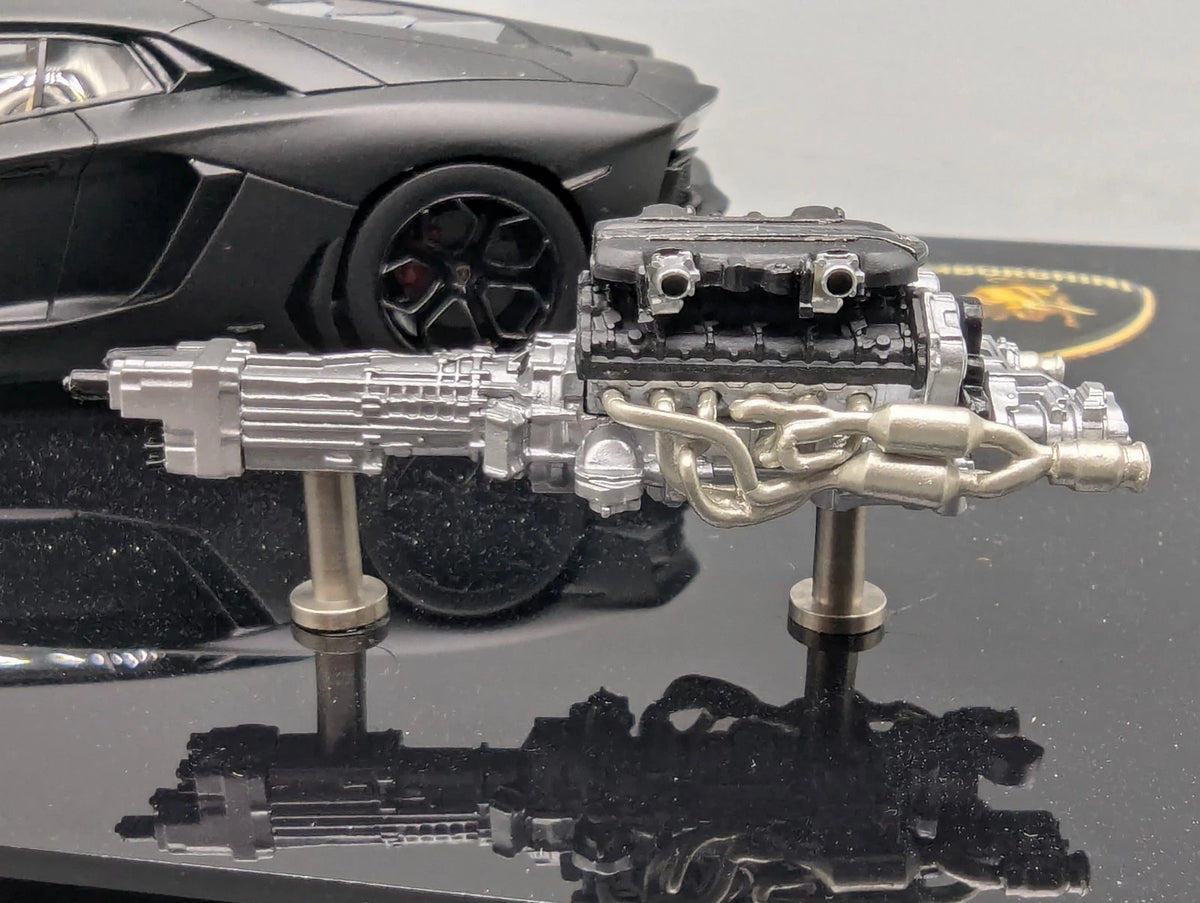 Eidolon Make Up 1:43 Lamborghini Aventador LP700-4 2011 Engine Set Matt Blck OVP