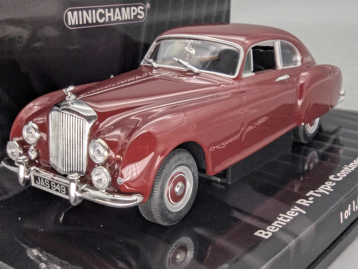 Modellautos 1:43 Minichamps Bentley R-Type Continental 1955 Rot mit OVP