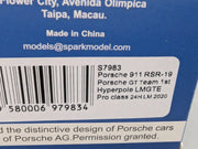 Modellautos 1:43 Spark S7983 Porsche 911 RSR-19 1.Pole 24h Le Mans 2020 #91 OVP