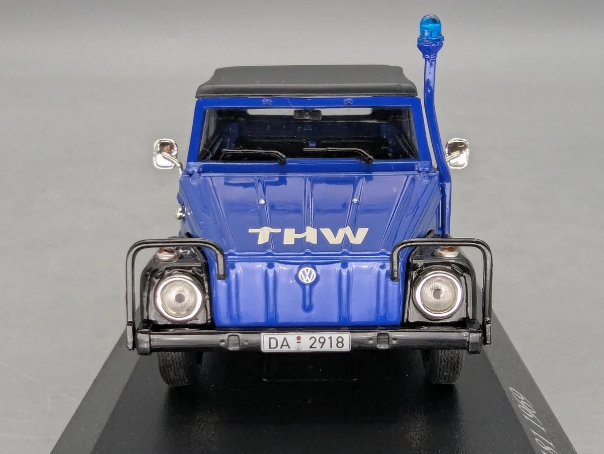 Modellautos 1:43 Minichamps Volkswagen VW 181 THW 1969 Blau mit OVP