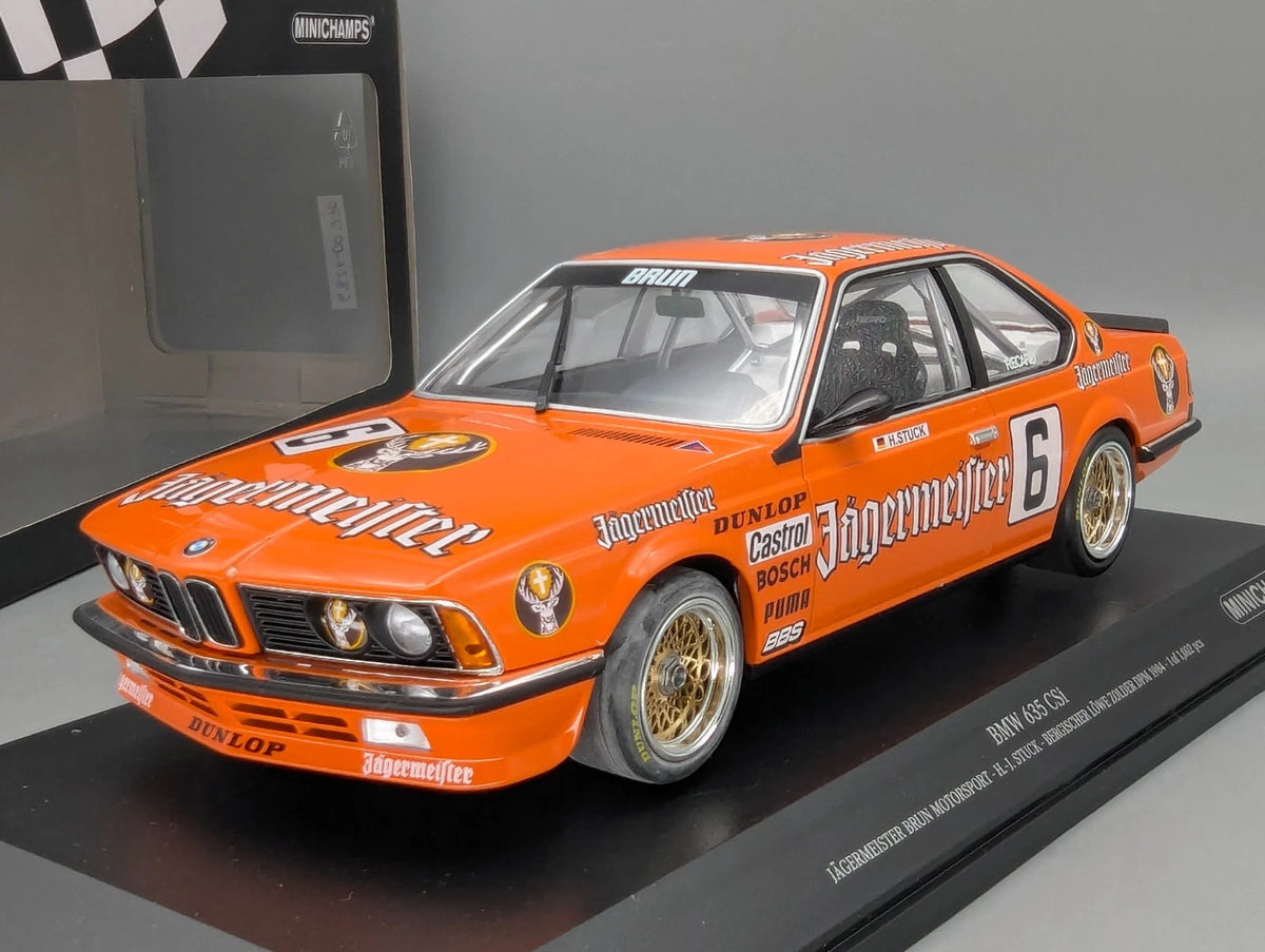 Modellautos 1:18 Minichamps BMW 635 CSi DPM Zolder 1984 #6 H. J. Stuck mit OVP