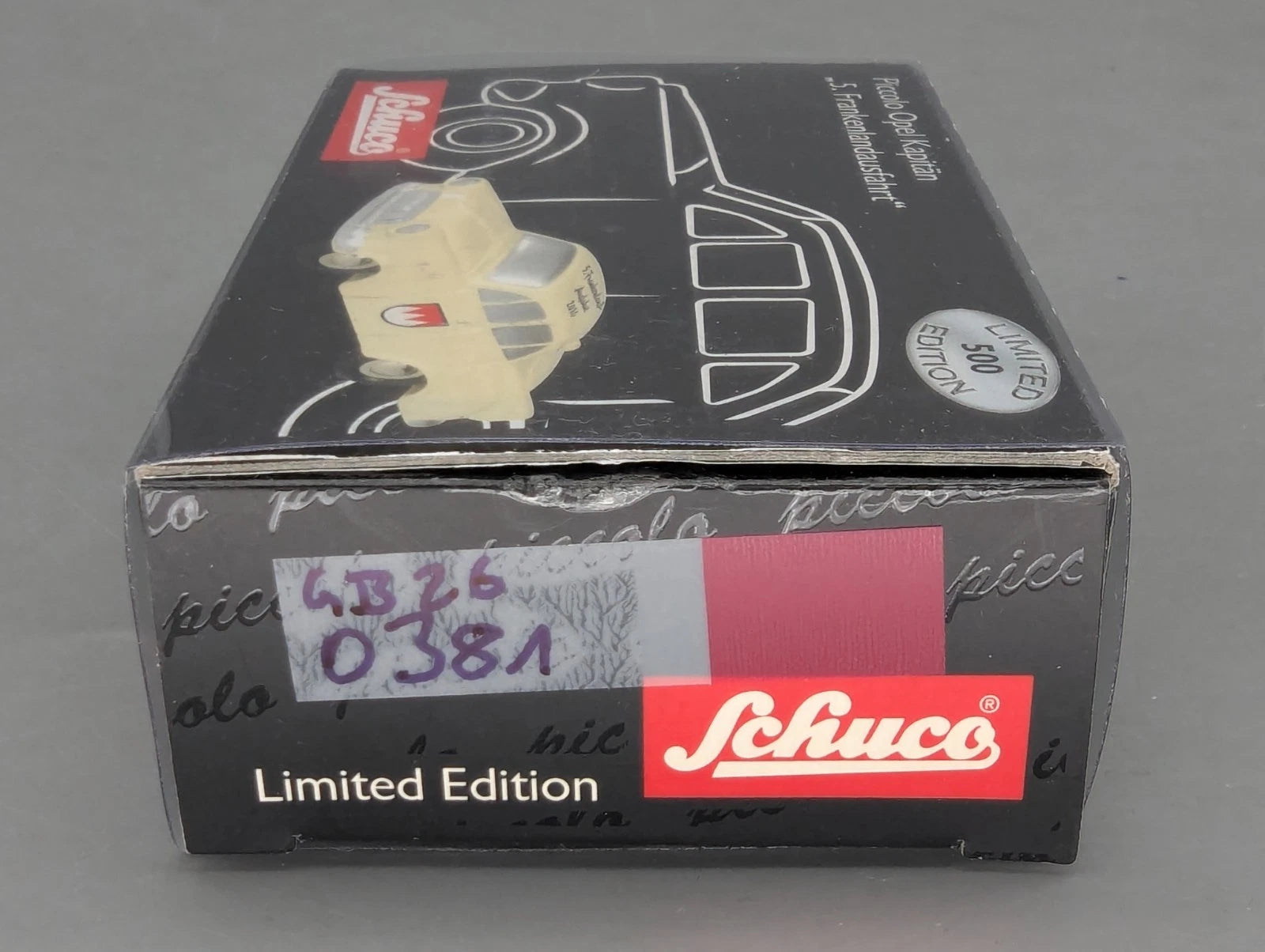 Modellautos 1:90 Schuco Opel Kapitän 5. Frankenlandausfahrt 2010 mit OVP
