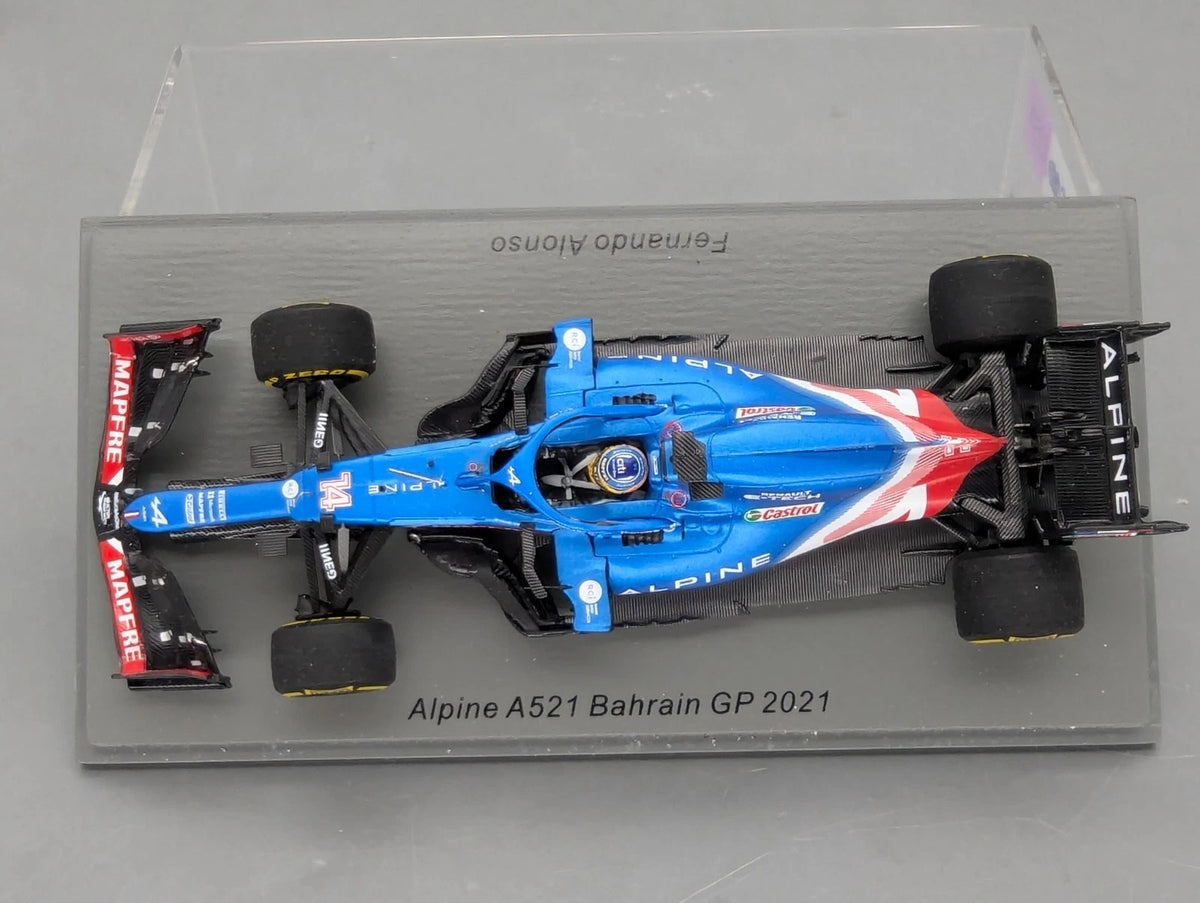 Modellautos 1:43 Spark S7664 Alpine A521 Bahrain GP 2021 #14 F. Alonso OVP