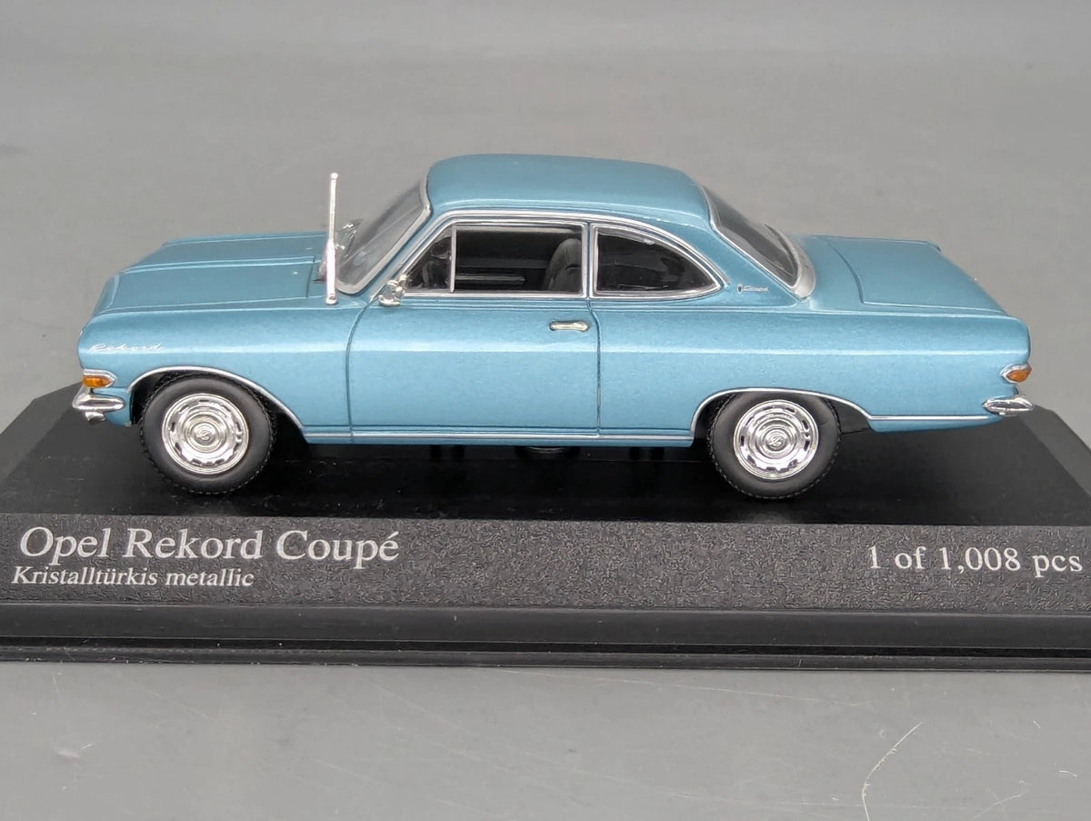 Modellautos 1:43 Minichamps Opel Rekord A Coupe 1962 Turquoise Metallic mit OVP