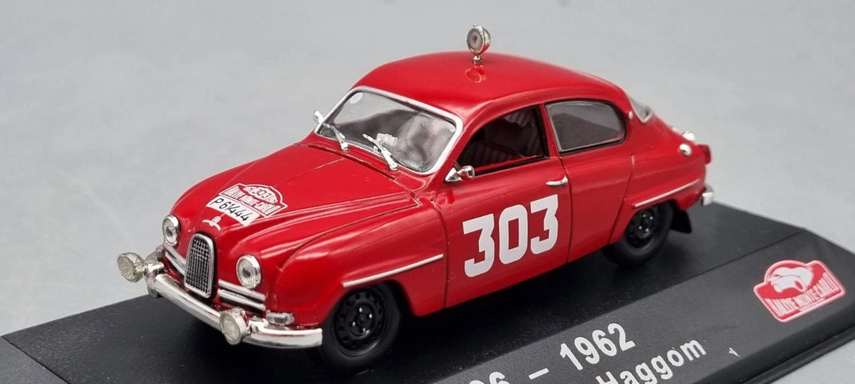 Modellautos 1:43 Atlas Saab 96 #303 Rallye Monte Carlo 1962 OVP