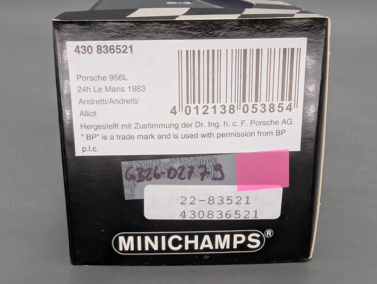 Modellautos 1:43 Minichamps Porsche 956L 24h Le Mans 1983 #21 Andretti u.A. OVP