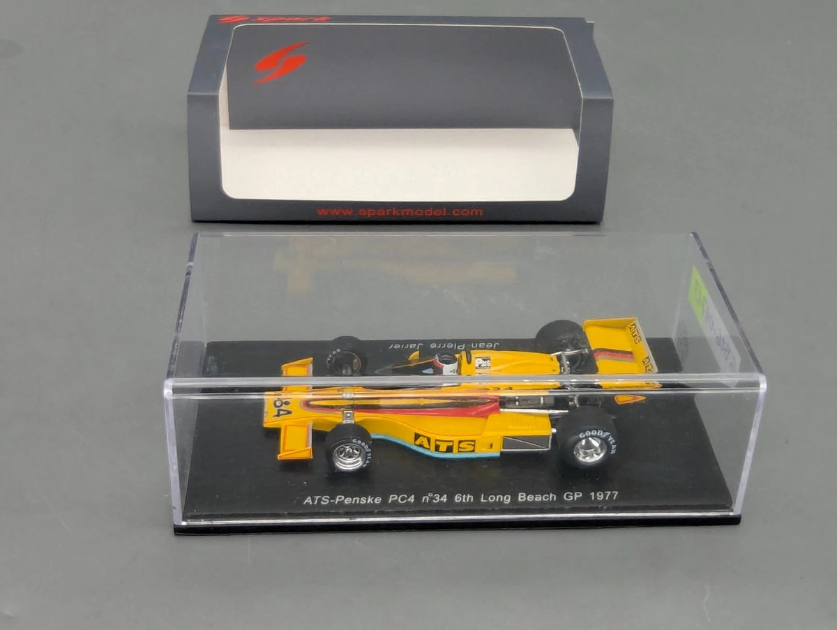 Modellautos 1:43 Spark S3371 ATS-Penske PC4 Long Beach 1977 #34 J. P. Jarier OVP