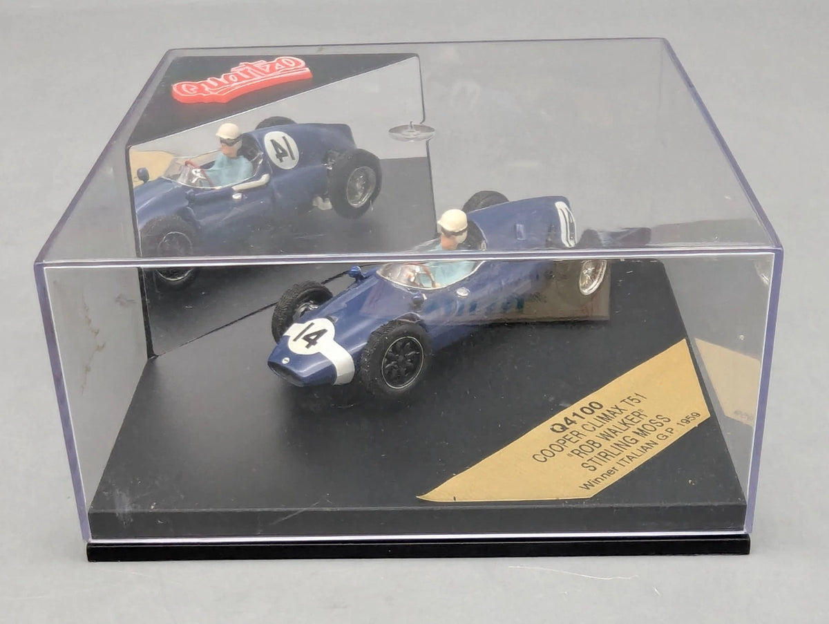 Modellautos 1:43 Quartzo Cooper Climax T51 WINNER Italien GP 1959 #14 Vitrine