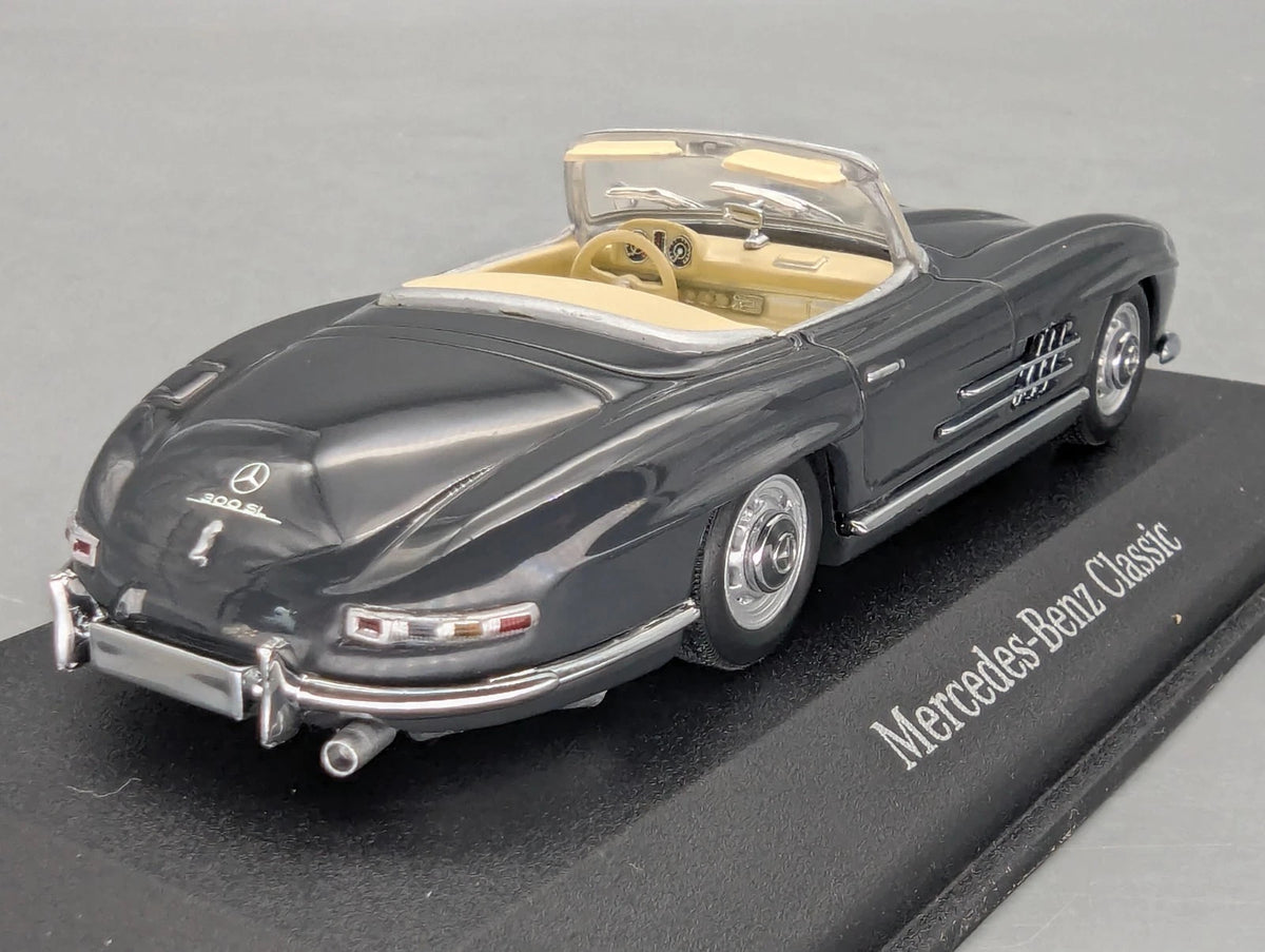 Modellautos 1:43 Minichamps Mercedes Benz 300 SL Graphitgrau Roadster Dealer OVP