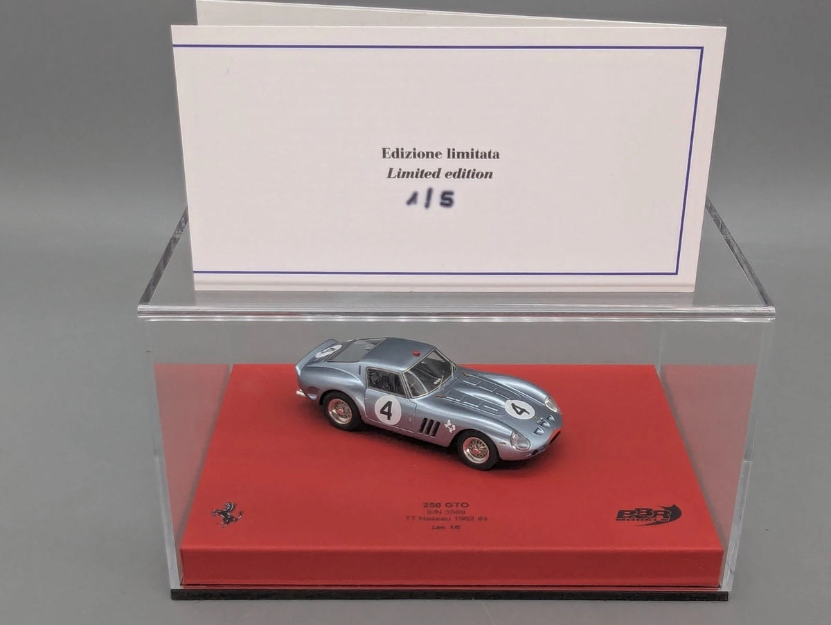 Modellautos 1:43 BBR Ferrari 250 GTO S/N 3589 TT Nassau 1962 Ltd 1/5 #4 mit OVP