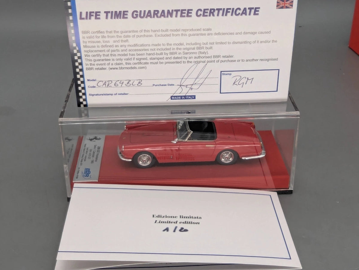 Modellautos 1:43 BBR Ferrari 250 GT Pininfarina Serie 1 Cabrio Ltd 01/20 OVP