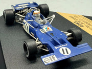 Modellautos 1:43 Quartzo Tyrrell 003 Jackie Stewart Winner French GP 72 +Vitrine