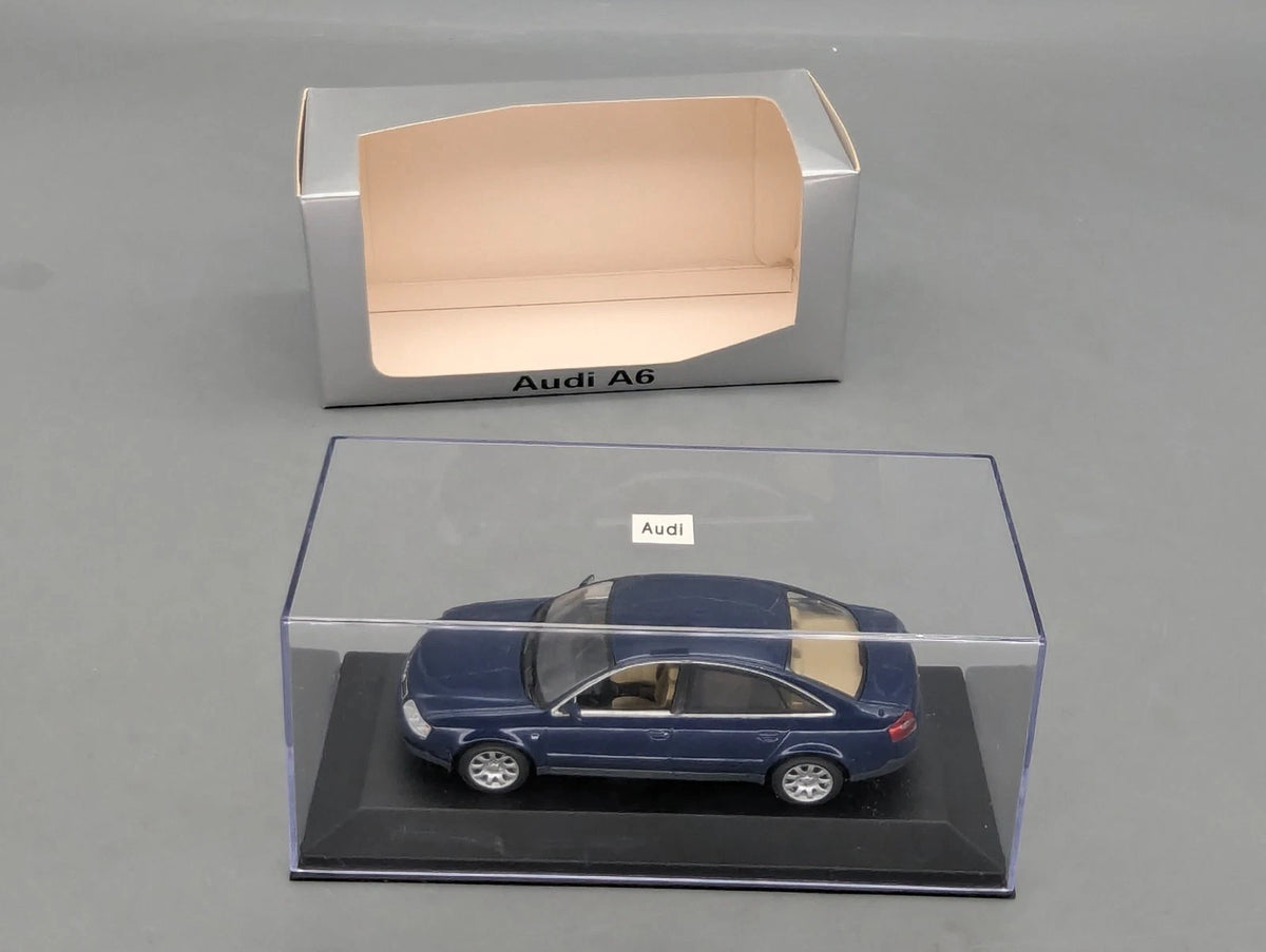 Modellautos 1:43 Minichamps Audi A6 Blau Metallic mit Dealer OVP