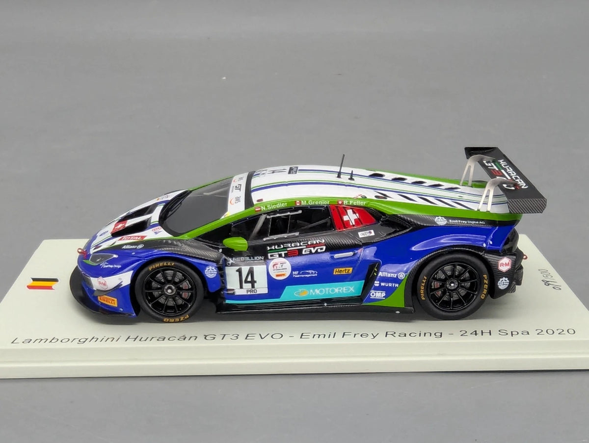 Modellautos 1:43 Spark SB382 Lamborghini Huracan GT3 EVO 24h Spa 2020 #14 OVP
