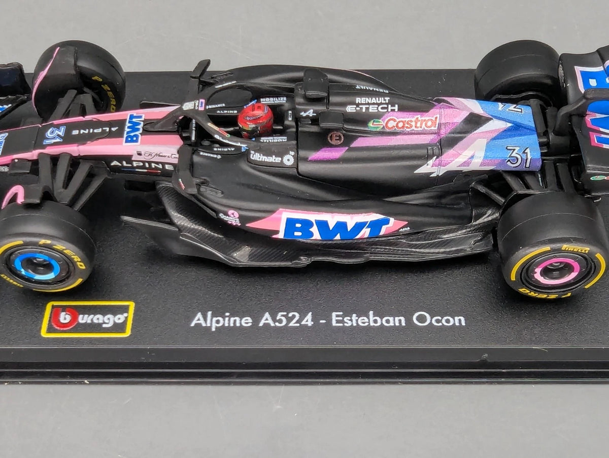 Modellautos 1:43 Bburago Racing BWT Alpine A524 #31 Esteban Ocon mit OVP