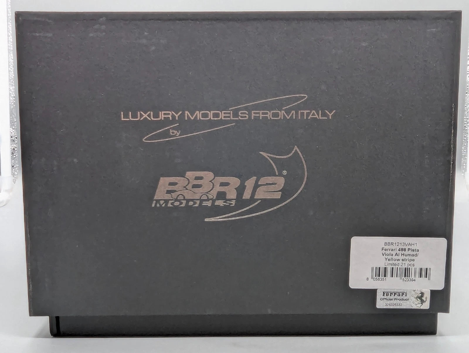 Modellautos 1:12 BBR Ferrari 488 Pista Viola Al Humad Ltd 21/21 Stück OVP
