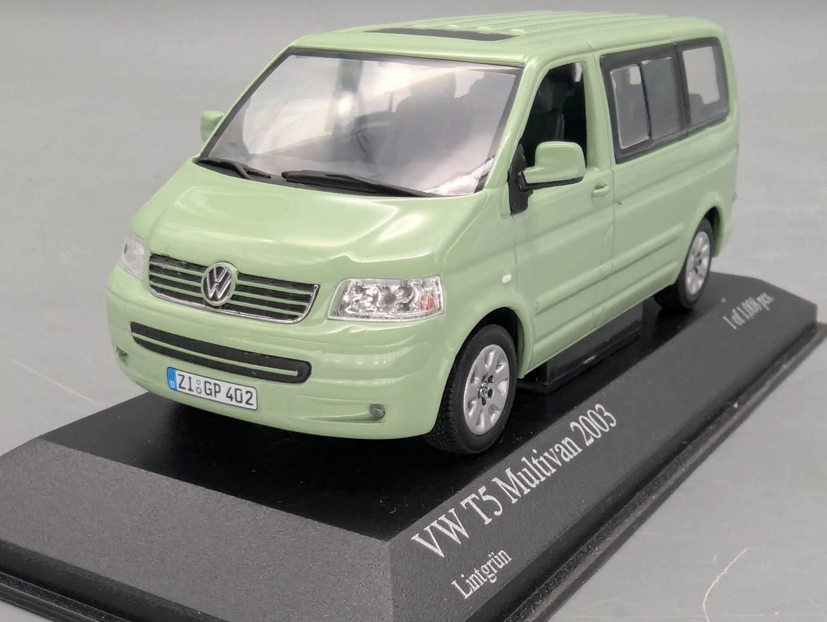 Modellautos 1:43 Minichamps Volkswagen VW T5 Multivan 2003 Lintgrün OVP