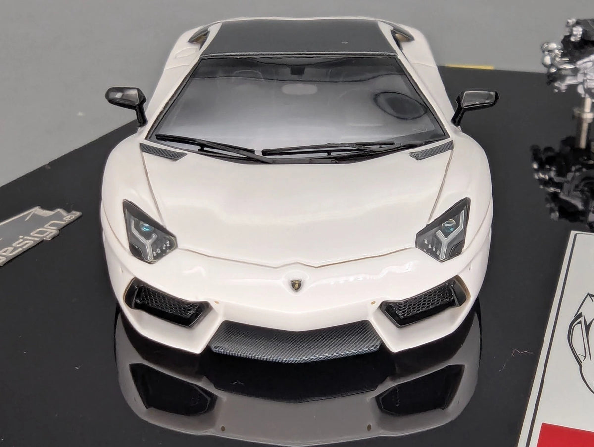 Eidolon Make Up 1:43 Lamborghini Aventador LP760-2 Engine Set Oakley Weiß OVP