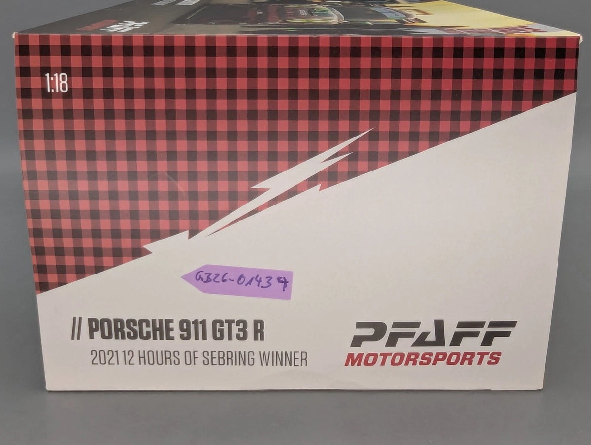 Modellautos 1:18 Spark Porsche 911 GT3 R WINNER 12h Sebring 2021 Pfaff #9 OVP