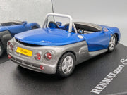 Modellautos 1:43 Vitesse Renault Sport Spider Blau mit Vitrine