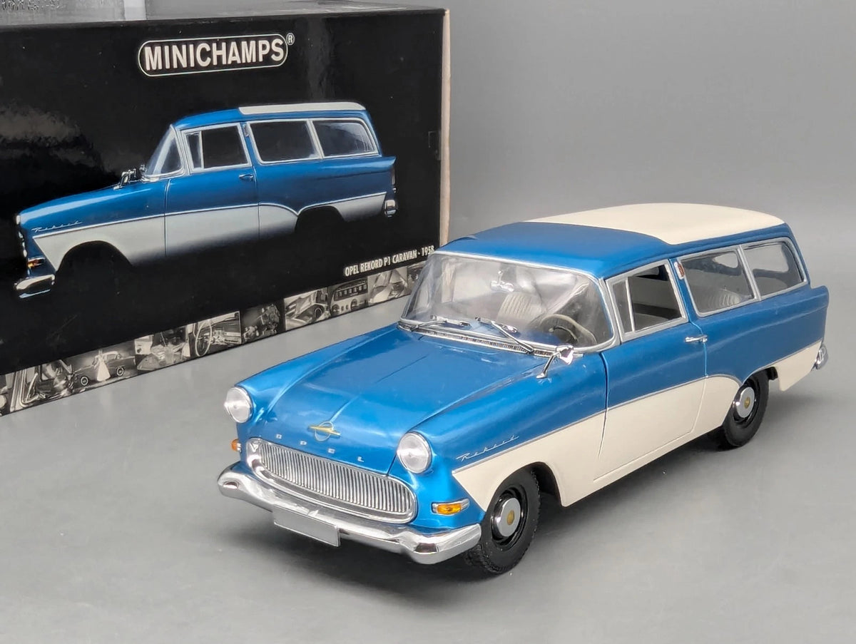 Modellautos 1:18 Minichamps Opel Rekord P1 Caravan 1958 mit OVP