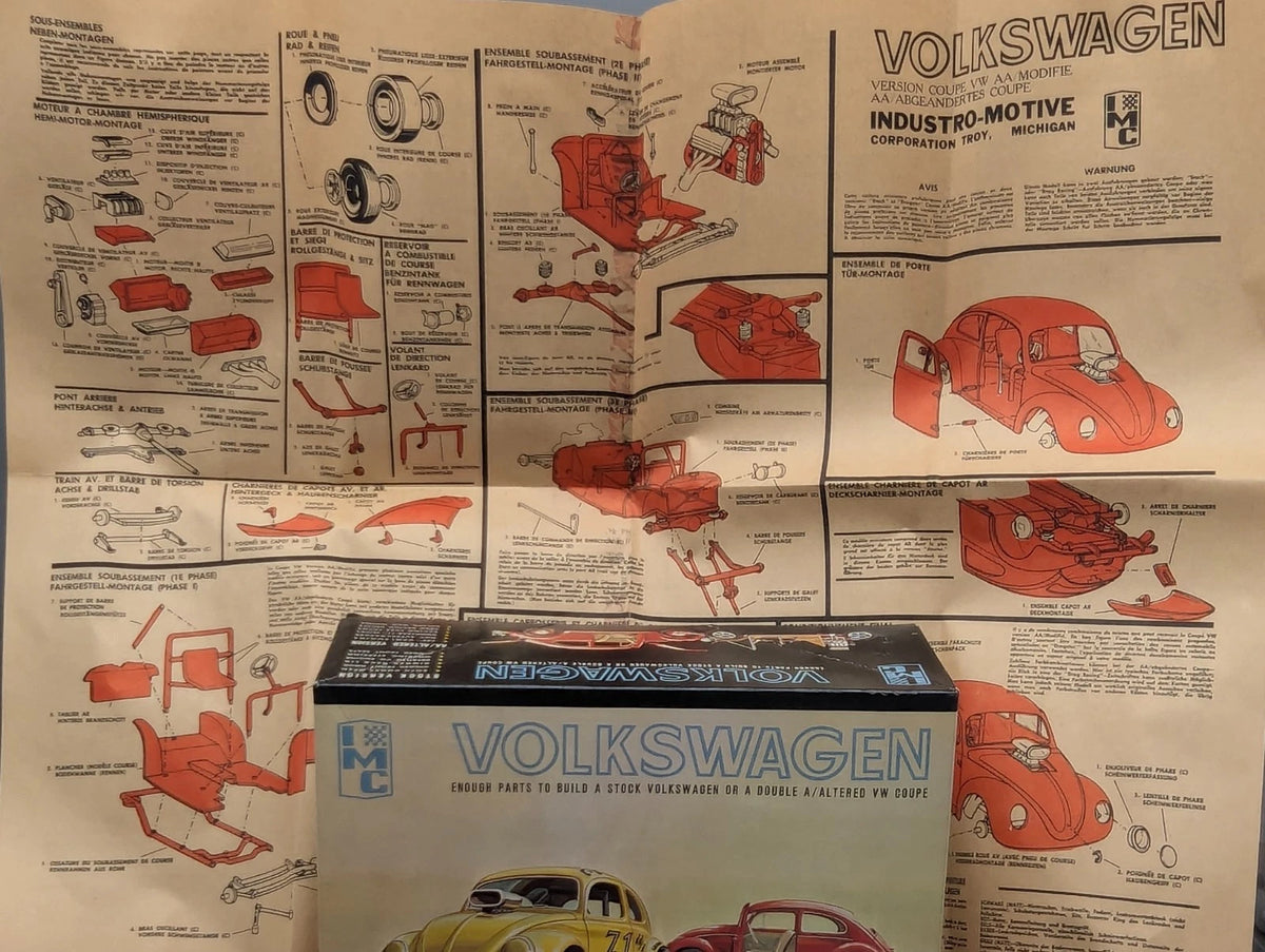 Modellauto Bausatz 1:25 IMC VW Käfer 2 Versionen Stock Car ODER Coupe mit OVP