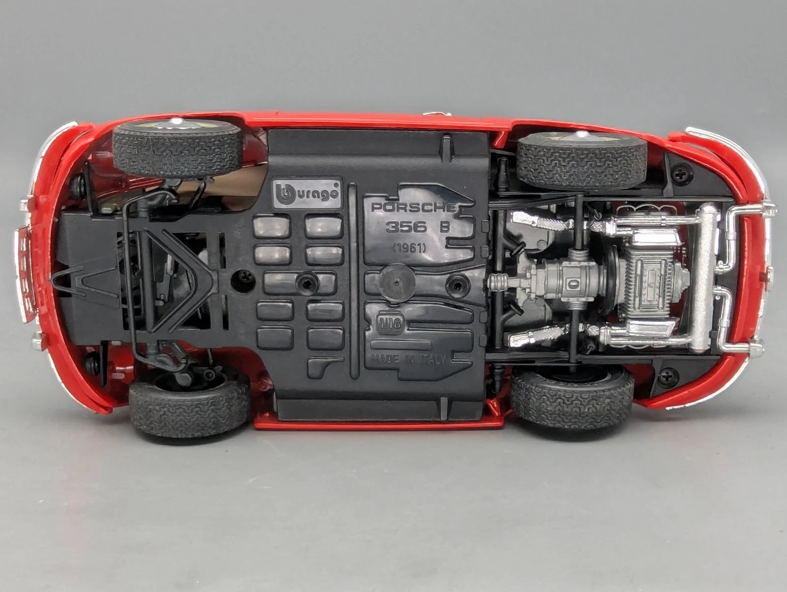 Modellautos 1:18 Bburago Tchibo Porsche 356 B Cabriolet 1961 Rot mit OVP