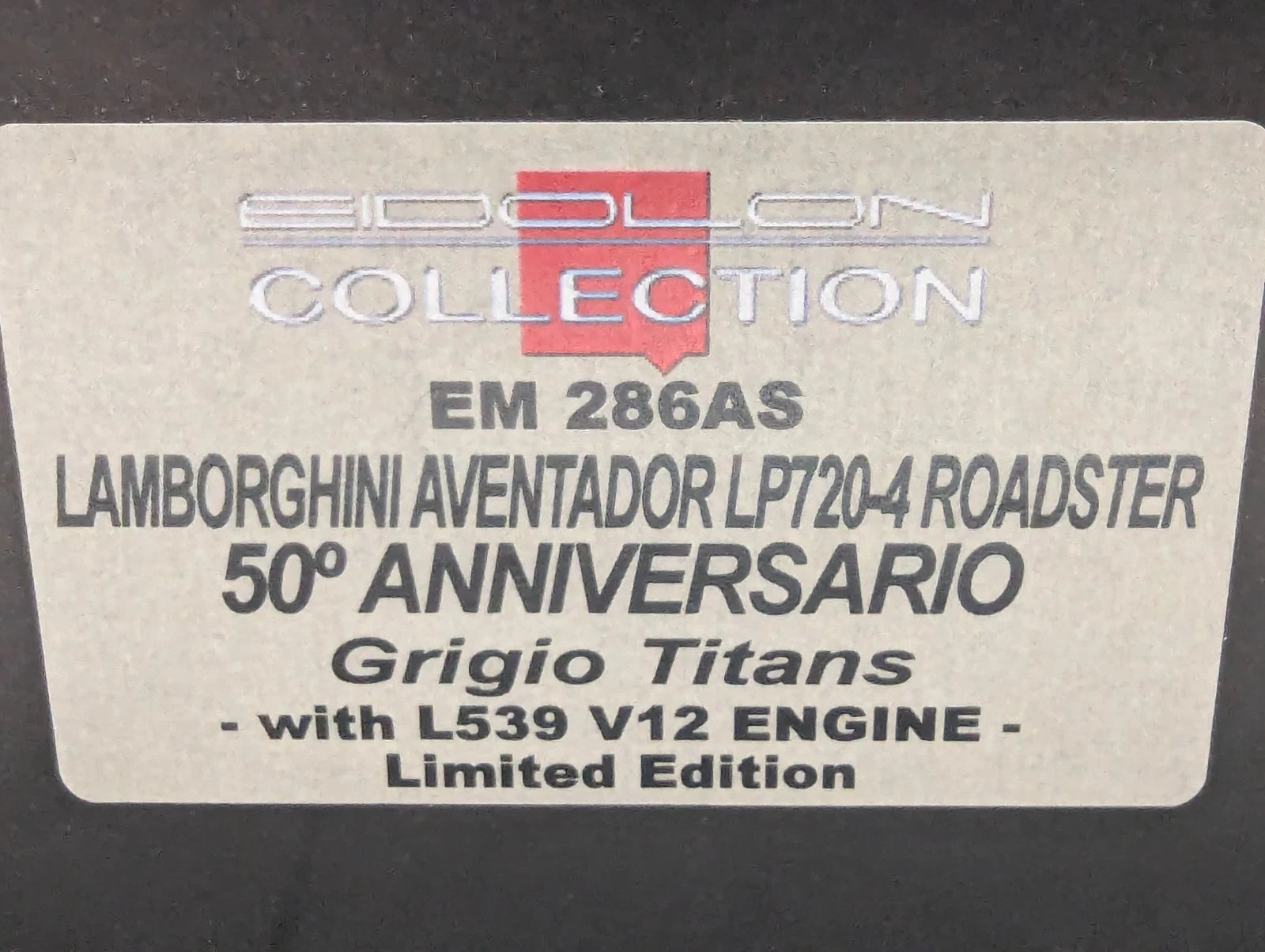 Eidolon Make Up 1:43 Lamborghini Aventador LP720-4 Roadster 2013 Engine Set OVP