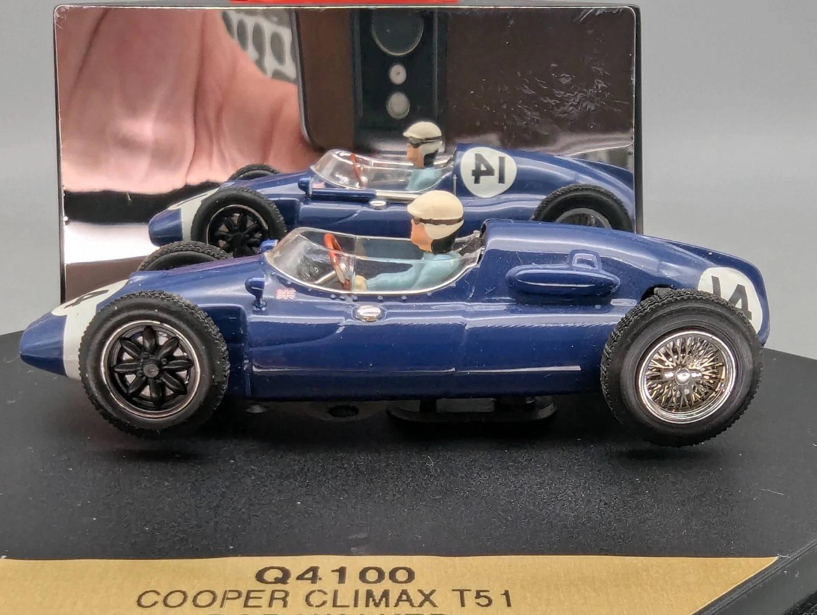 Modellautos 1:43 Quartzo Cooper Climax T51 WINNER Italien GP 1959 #14 Vitrine