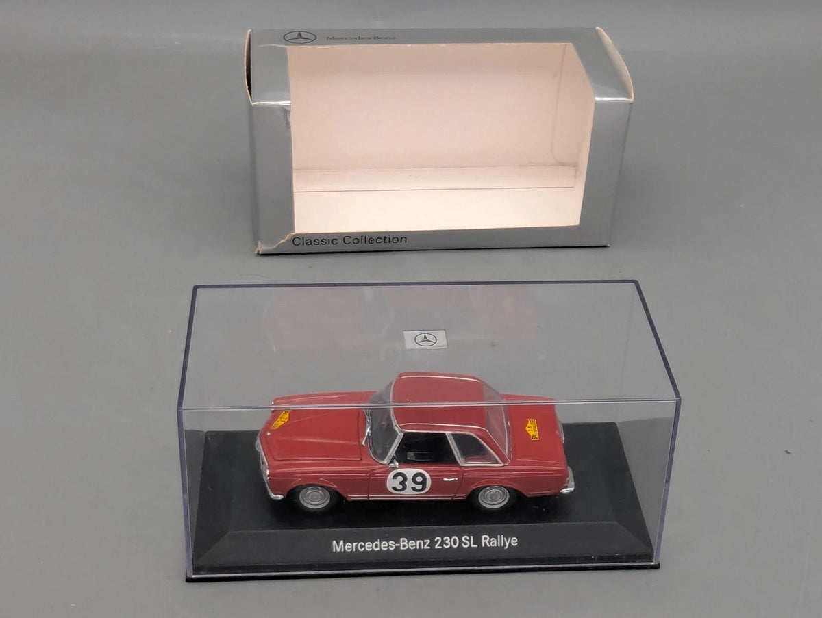 Modellautos 1:43 Minichamps Mercedes Benz 230 SL Rallye #39 Rot Dealer OVP
