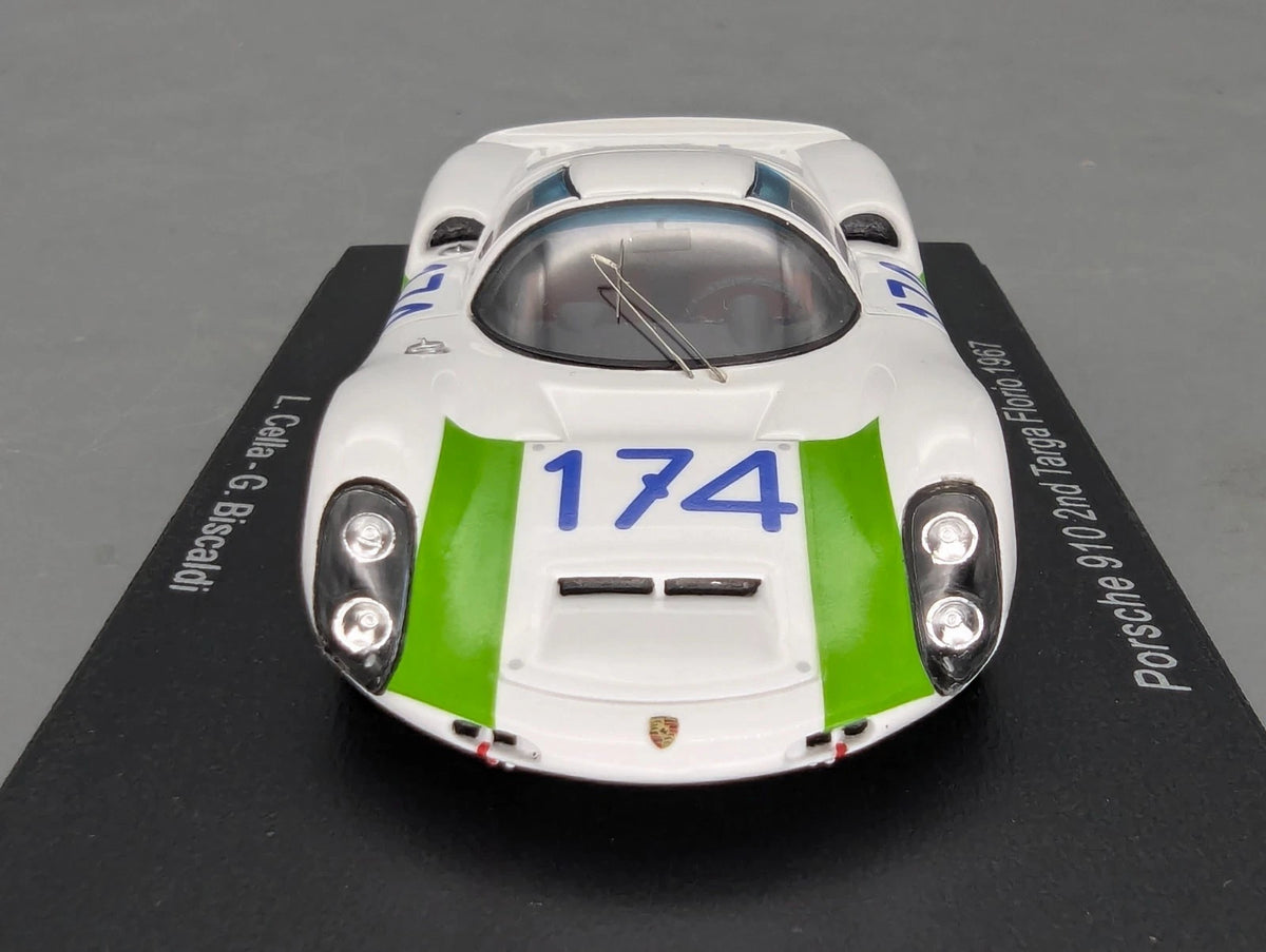 Modellautos 1:43 Spark S9237 Porsche 910 2nd Targa Florio 1967 #174 mit OVP