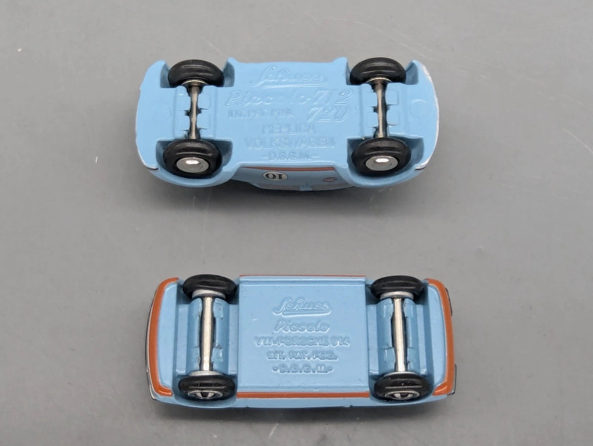 Modellautos 1:90 Schuco Piccolo-Set Gulf Racing VW Käfer und Porsche 914 in OVP