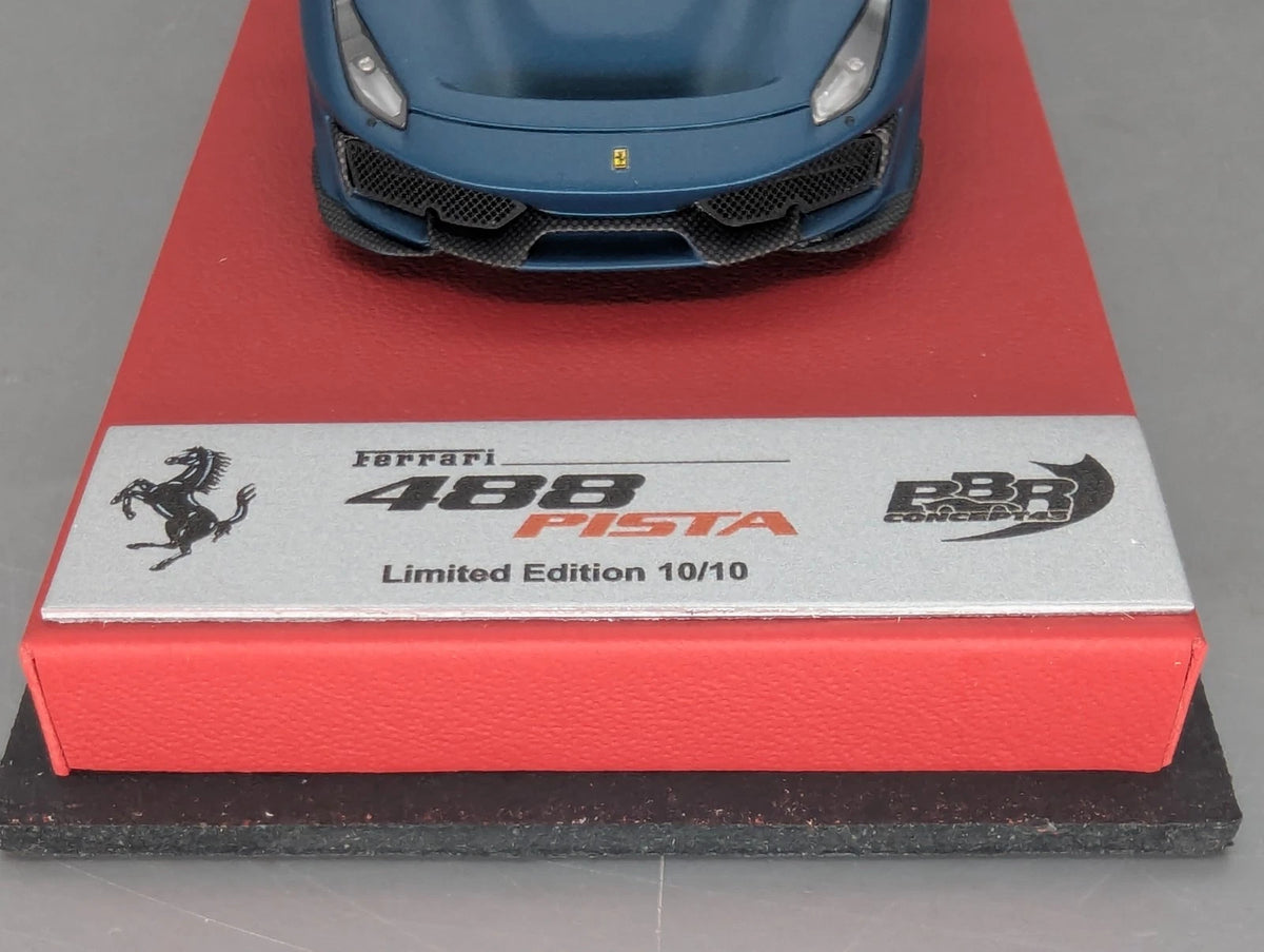 Modellautos 1:43 BBR Concept43 Ferrari 488 Pista Blue Capri Matt 10/10 OVP